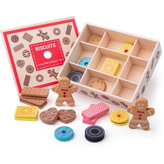 Bigjigs Box s dřevěnými sušenkami
