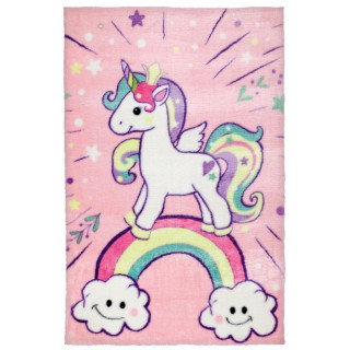 Obsession koberce Dětský kusový koberec Lollipop 185 Unicorn 90x130 cm růžová