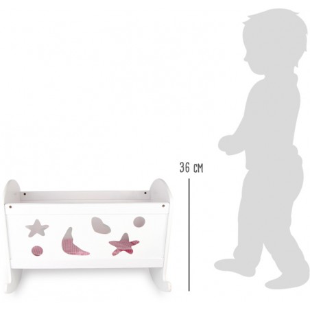 Small Foot by Legler Dřevěná kolébka pro panenky bílá Small Foot by Legler Dřevěná kolébka pro panenky bílá