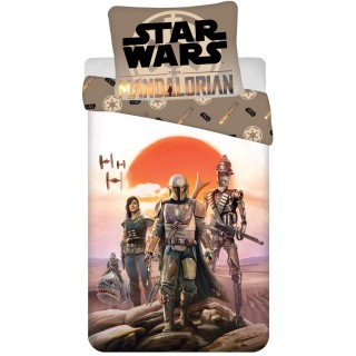 Jerry Fabrics Dětské povlečení Star Wars "Mandalorian" 140x200/70x90 cm