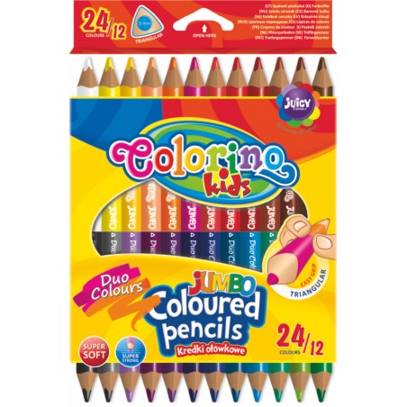 Colorino pastelky trojhranné JUMBO oboustranné 24 barev