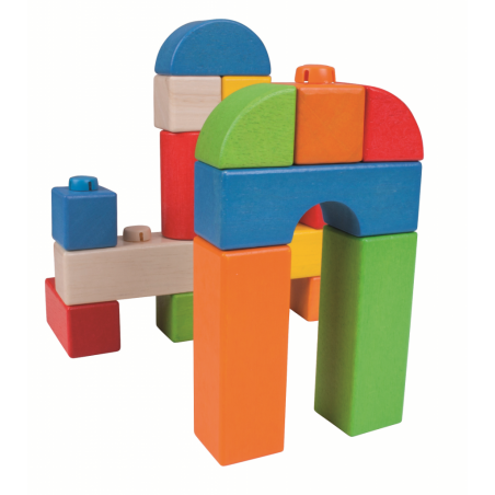 Bigjigs Baby Dřevěné kostky barevný set 100 kusů Bigjigs Baby Dřevěné kostky barevný set 100 kusů