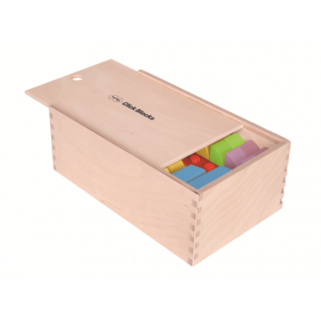 Bigjigs Baby Dřevěné kostky barevný set 100 kusů Bigjigs Baby Dřevěné kostky barevný set 100 kusů