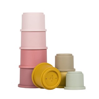 Little Dutch Stohovací kelímky Pink