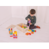 Bigjigs Baby Dřevěné kostky barevný set 100 kusů Bigjigs Baby Dřevěné kostky barevný set 100 kusů