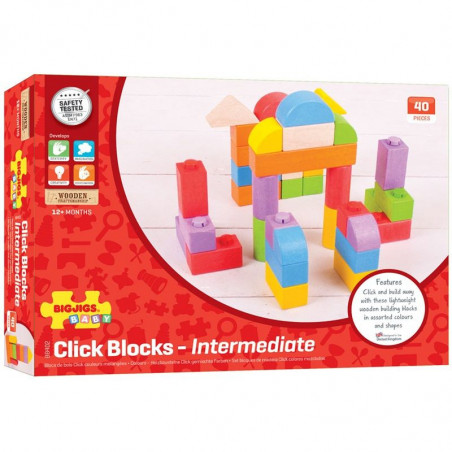 Bigjigs Baby Dřevěné Spojkostky - Střední set Bigjigs Baby Dřevěné Spojkostky - Střední set