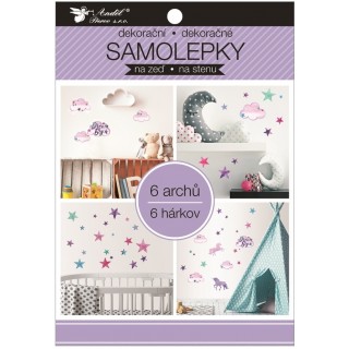 Anděl Přerov Samolepky na zeď v bloku jednorožci a hvězdy
