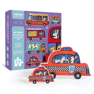 MiDeer První puzzle Doprava 25 dílků