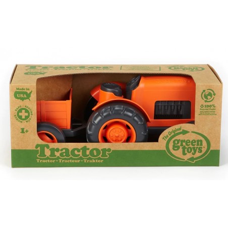 Green Toys Traktor s vlečkou oranžový Green Toys Traktor s vlečkou oranžový