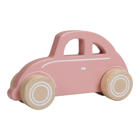 Little Dutch Dřevěné autíčko Brouk pink