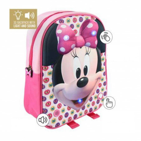 3D SVÍTÍCÍ BATOH SE ZVUKEM MINNIE Cer 2161 růžovo - malinový 3D SVÍTÍCÍ BATOH SE ZVUKEM MINNIE Cer 2161 růžovo - malinový
