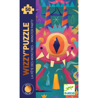 DJECO Puzzle metalické Monster party 50 dílků