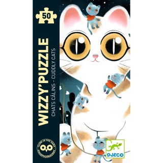 DJECO Svítící puzzle Kočka 50 dílků