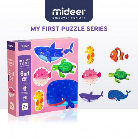 MiDeer první puzzle Zvířátka v oceánu 25 dílků MiDeer první puzzle Zvířátka v oceánu 25 dílků