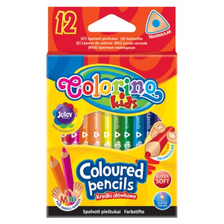 Colorino pastelky trojhranné krátké 12 barev