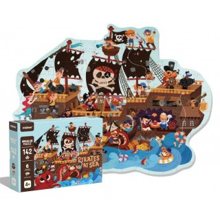 MiDeer Umělecké puzzle Piráti na moři 142 dílků