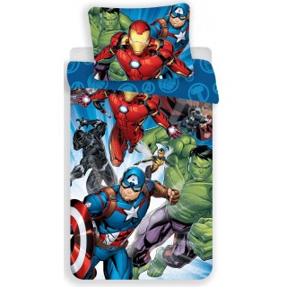 Jerry Fabrics Dětské povlečení Avengers "Brands 02" 140x200, 70x90 cm