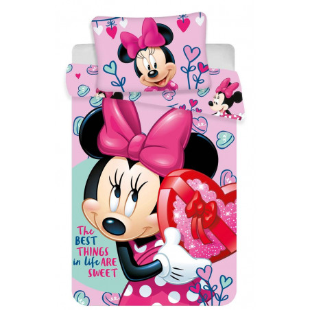 Disney povlečení do postýlky Minnie pink baby 100x135, 40x60 cm