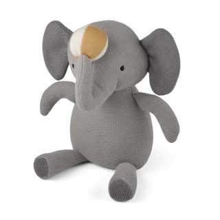 NUUROO Fille Pletená Hračka Elephant Grey