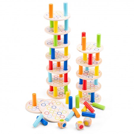 New Classic Toys Dřevěná hra balancující věž