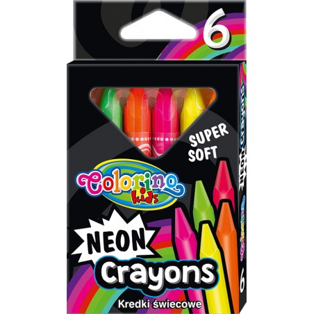 Colorino extra měkké trojhranné voskovky Neon 6 barev