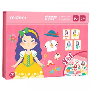 MiDeer Magnetická tabulka 2v1 Dívky