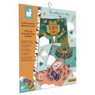Janod Atelier Sada Mini Origami Pohlednice se zvířátky