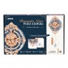 RoboTime 3D dřevěné mechanické puzzle Nástěnné hodiny