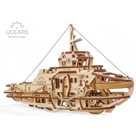 Ugears 3D dřevěné mechanické puzzle Remorkér