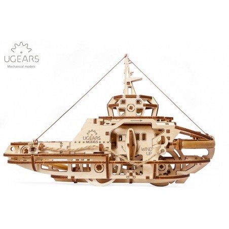 Ugears 3D dřevěné mechanické puzzle Remorkér