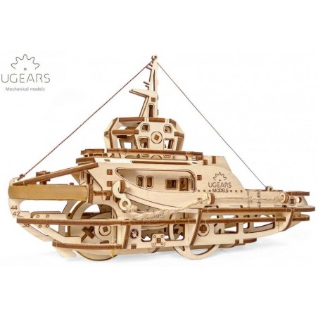 Ugears 3D dřevěné mechanické puzzle Remorkér