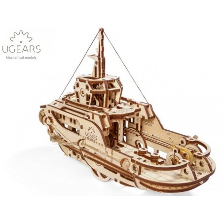 Ugears 3D dřevěné mechanické puzzle Remorkér