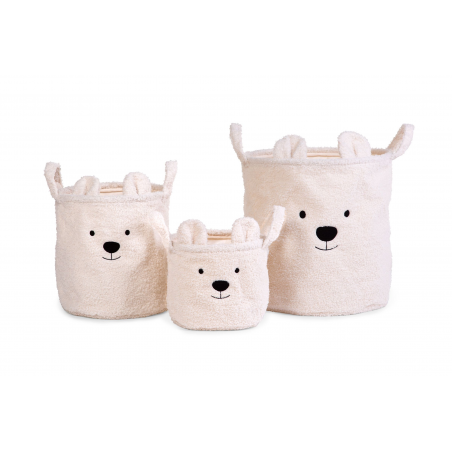 Childhome Koš na hračky Teddy Off White 25x20x20 cm Childhome Koš na hračky Teddy Off White 25x20x20 cm