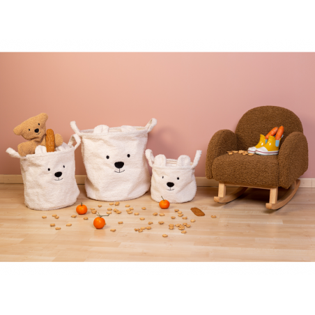 Childhome Koš na hračky Teddy Off White 25x20x20 cm Childhome Koš na hračky Teddy Off White 25x20x20 cm