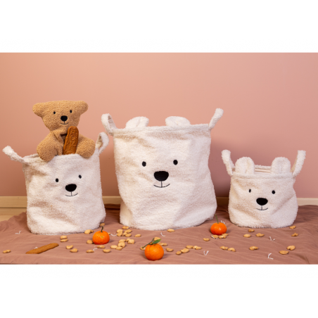 Childhome Koš na hračky Teddy Off White 25x20x20 cm Childhome Koš na hračky Teddy Off White 25x20x20 cm
