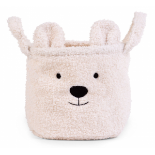 Childhome Koš na hračky Teddy Off White 25x20x20 cm