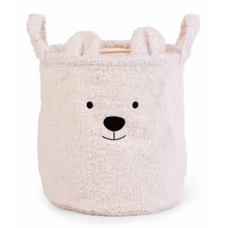 Childhome Koš na hračky Teddy Off White 30x30x30 cm
