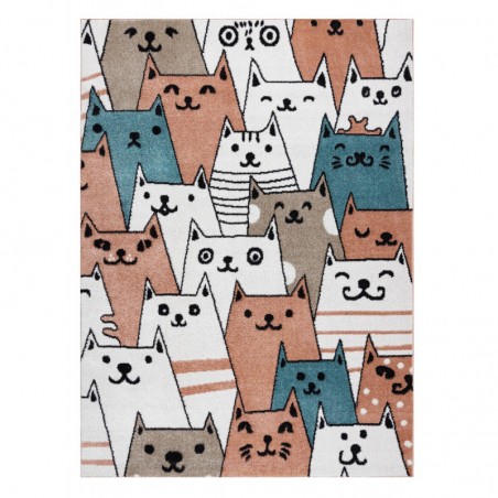 Dywany Łuszczów Dětský kusový koberec Fun Gatti Cats pink 80x150 cm