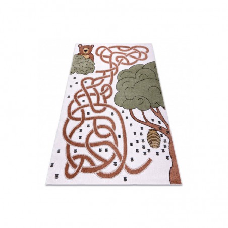 Dywany Łuszczów Dětský kusový koberec Fun Honey with Bear cream 80x150 cm Dywany Łuszczów Dětský kusový koberec Fun Honey with Bear cream 80x150 cm