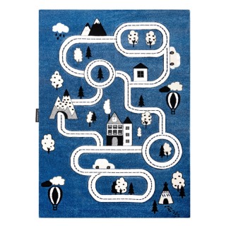 Dywany Łuszczów Dětský kusový koberec Petit Town streets blue 200x290 cm