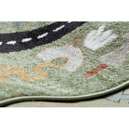 Dywany Łuszczów Dětský kusový koberec Fun Route Street animals green 200x290 cm Dywany Łuszczów Dětský kusový koberec Fun Route Street animals green 200x290 cm