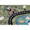 Dywany Łuszczów Dětský kusový koberec Fun Route Street animals green 200x290 cm Dywany Łuszczów Dětský kusový koberec Fun Route Street animals green 200x290 cm