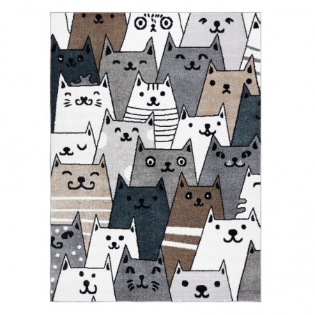 Dywany Łuszczów Dětský kusový koberec Fun Gatti Cats multi 80x150 cm