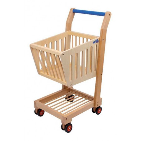 Small Foot Dřevěná hračka - Dětský dřevěný nákupní vozík