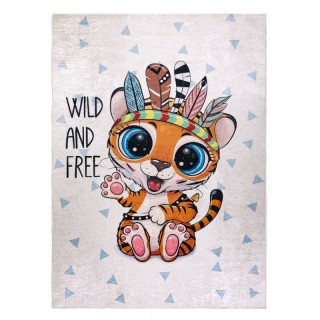 Dywany Łuszczów Dětský kusový koberec Bambino 1960 Tiger indian white 80x150 cm