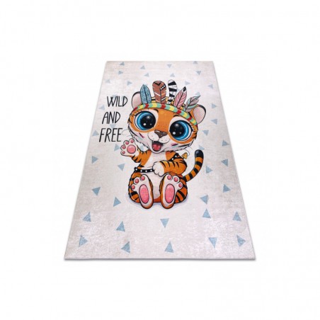 Dywany Łuszczów Dětský kusový koberec Bambino 1960 Tiger indian white 120x170 cm Dywany Łuszczów Dětský kusový koberec Bambino 1960 Tiger indian white 120x170 cm