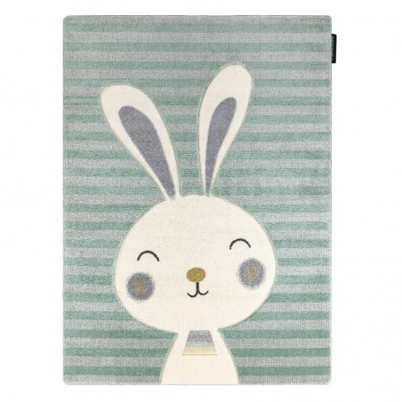 Dywany Łuszczów Dětský kusový koberec Petit Rabbit green 80x150 cm
