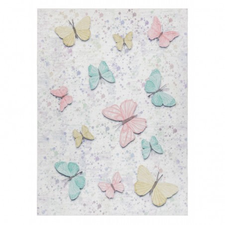 Dywany Łuszczów Dětský kusový koberec Bambino 1610 Butterflies cream 80x150 cm