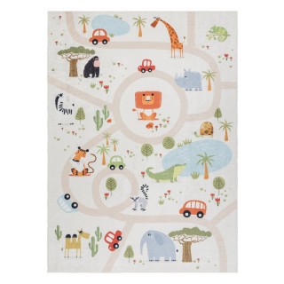 Dywany Łuszczów Dětský kusový koberec Bambino 1165 Zoo beige 80x150 cm