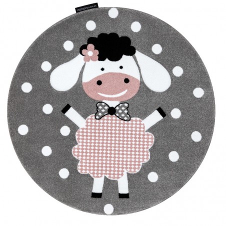 Dywany Łuszczów Dětský kusový koberec Petit Dolly sheep grey kruh 120 cm
